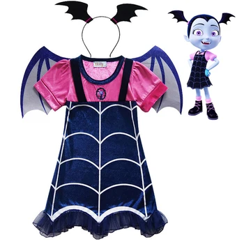 

new summer Lace Dress dress Cosplay Fantasy Dresses Clothing Girls Vampirina Costume Little Girls Outfit as Halloween gift