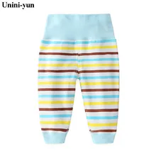 Прекрасные Одежда для маленьких девочек леггинсы в полоску для девочек длинные синие Штаны повседневные штаны Штаны для новорожденных детей для маленьких мальчиков