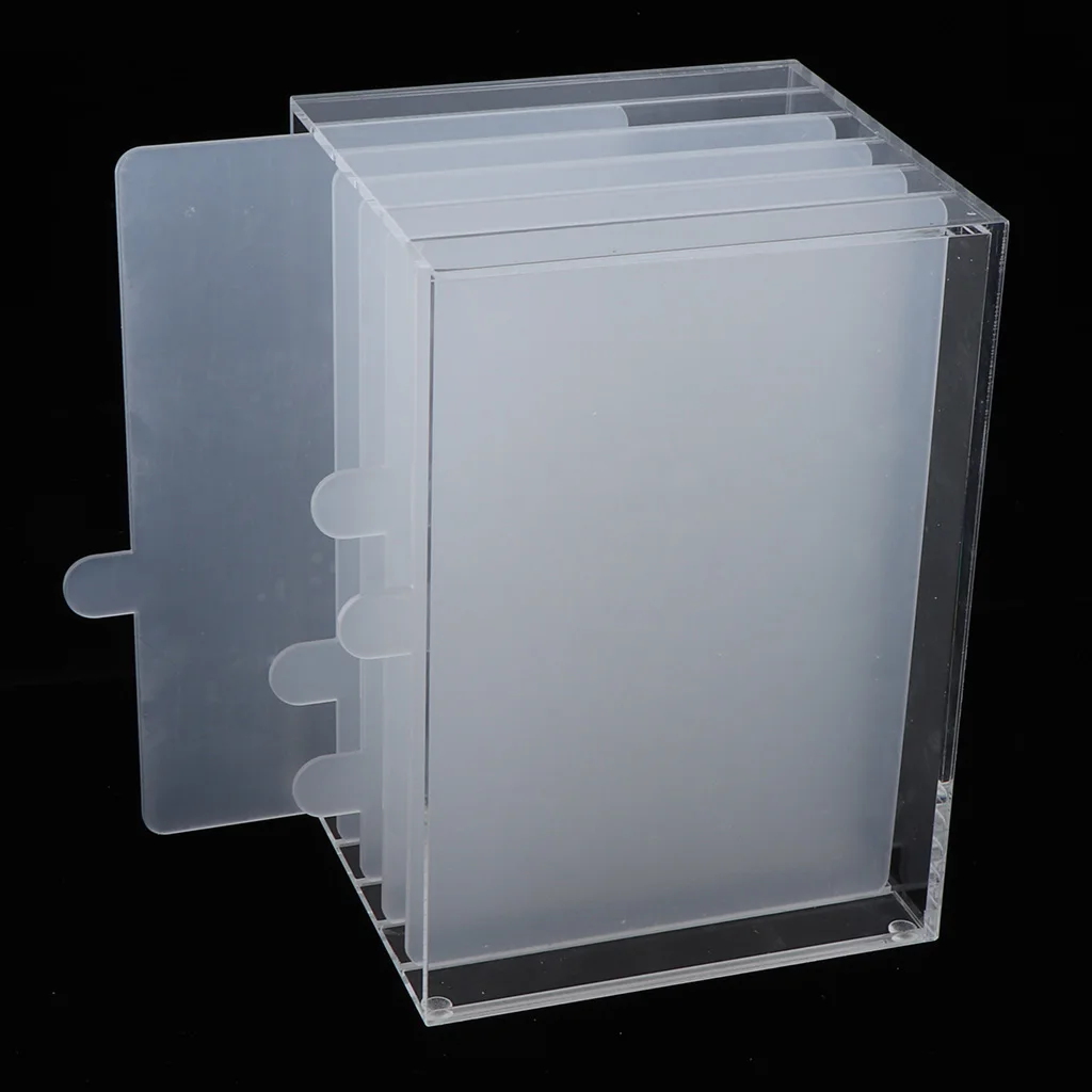 Kesoto Dustproof Acrylic Nail Art Color Display Tray Stand False Eyelash Storage Board