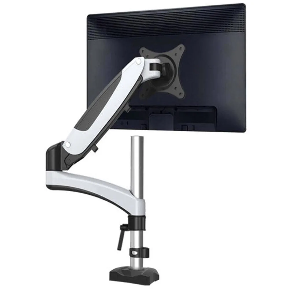 

HONGHUA 15"-27" Full Motion Gas Spring Computer Desktop Clamping LCD LED Monitor Holder Arm Mount Bracket Loading 0-8kgs