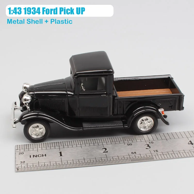 1:43 Масштаб Мини Yat ming jalopy 1934 Ford pick UP truck van литая модель автомобиля игрушка автомобили миниатюры хобби для детей черный