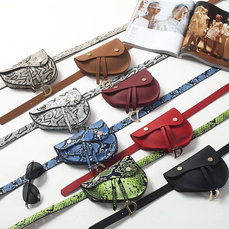 

PU fashion snake and soild waist belt
