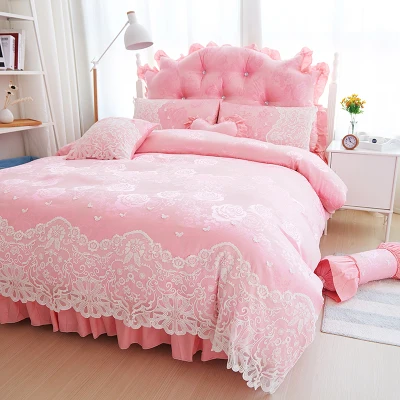 

Bedding Set 4 Pieces Solid Color Brief Chic Style Sheet Duvet Cover Pillowcase Home Decoration Wedding Decoration