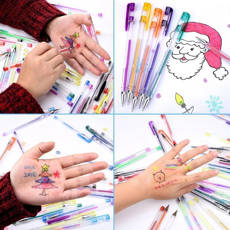 Рисунки гелевыми ручками цветными легкие