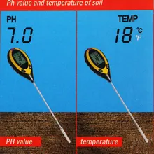 Soil Meter Thermometer 4 in 1 Plant Soil PH Moisture Light Soil Survey Instrument PH Value