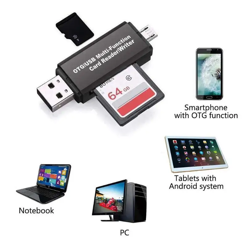 Micro USB+ USB 2 в 1 OTG кард-ридер универсальный высокоскоростной USB3.0 карта памяти Адаптер для компьютера/Windows/PC/Android/телефона/планшета