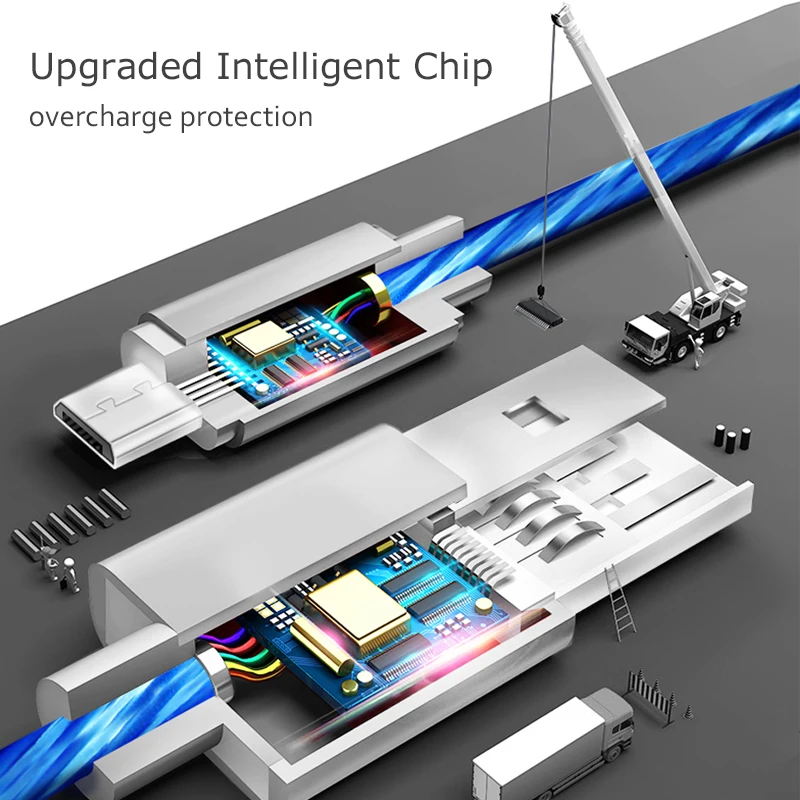 OUSU 2.4A إضاءة ليد ليلية سريع كابل شحن USB نوع C ل xiaomi كابل شاحن آيفون الهاتف المحمول الكابلات الروبوت مايكرو OUSU 2.4A إضاءة ليد ليلية سريع كابل شحن USB نوع C ل xiaomi كابل شاحن آيفون الهاتف المحمول الكابلات الروبوت مايكرو