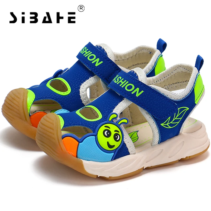 Sibahe Children Closed Toe Anti skid Shoes Kids Flats Summer Beach