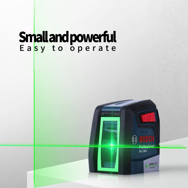 Лазерный уровень высокой точности Bosch GLL30G с зеленсветильник светом двухлинейный