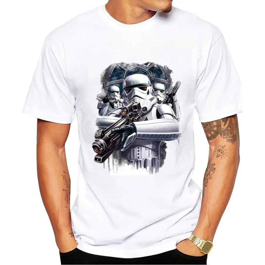 2017 New Star Wars T Shirt for Men Stormtrooper Printed funny T shirt
