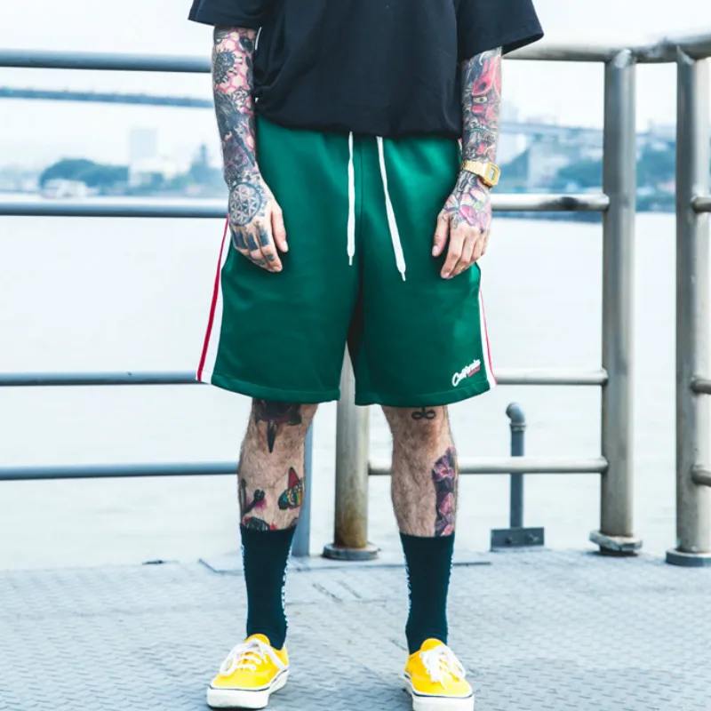

Side Stripe Letter Printed Shorts Sporting Men's Casual Shorts Summer Hip Hop Elastic Drawstring Streetwear Shorts beach Shorts
