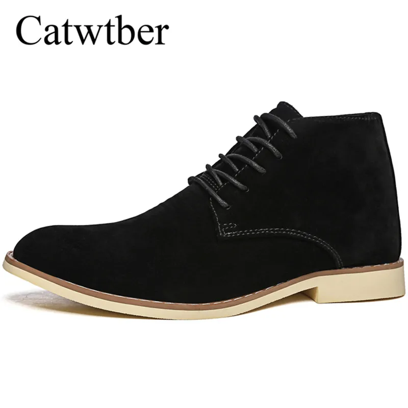 

Catwtber Autumn Winter Men Canvas Boots Army Combat Style Fashion High-top Military Ankle Boots Men's Shoes Comfortable Sneakers