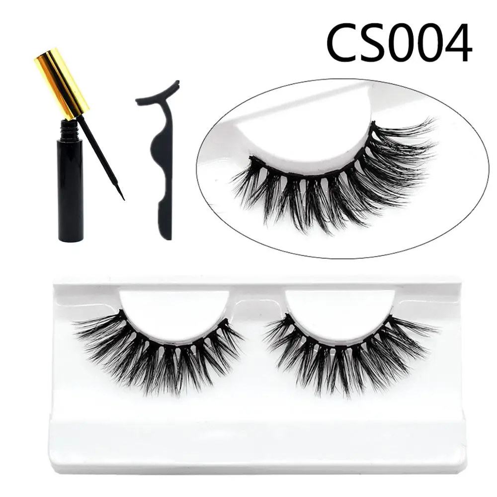 

5 Magnet Eyelashes Magnetic Eyeliner & Magnetic False Eyelashes & Tweezer Set Waterproof Long Lasting Eyeliner False Eyelashes