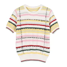 Gruiiceen Леди Тонкий Вязание женщин топы, футболки модные офисные выдалбливать Женская футболка для Весна-осень