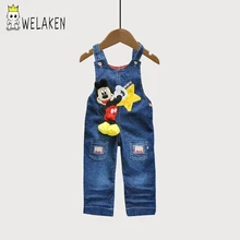Unisexe Enfants Garçons Denim Salopette Modèle de Dessin Animé D’été Enfants Vêtements Mode Denim Enfants Filles Salopette Bébé Filles Salopette