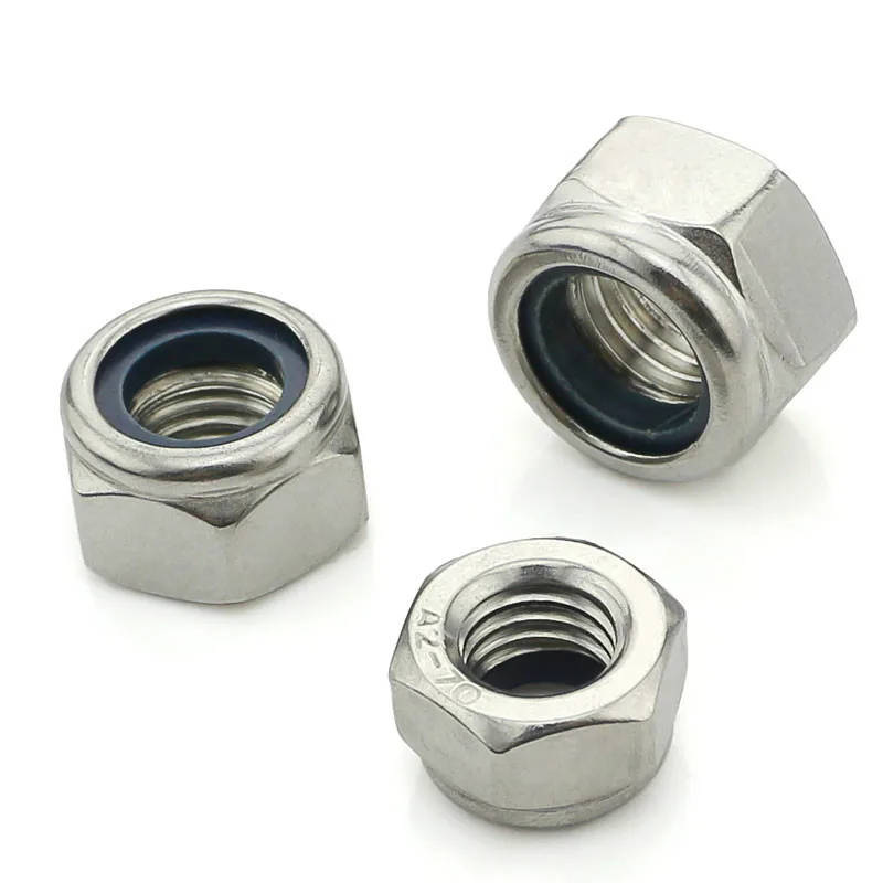 20PCS M4 DIN985 316 Stainless Steel Nylon Nut Lock Nut Self Locking Nut