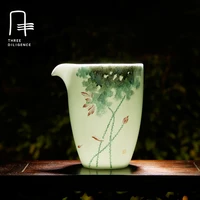 Handpainted Justice Handmade Fair Cup 200ml Divided Cup Drinkware Tea ware Kung Fu Tea Set Double Glazed Classic Shape  mid-year