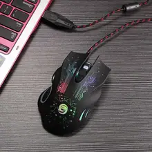 Проводная игровая мышь оптическая 6 кнопок красочные огни Professional Gaming mouse для портативных ПК High-End игроков с dpi Switcher