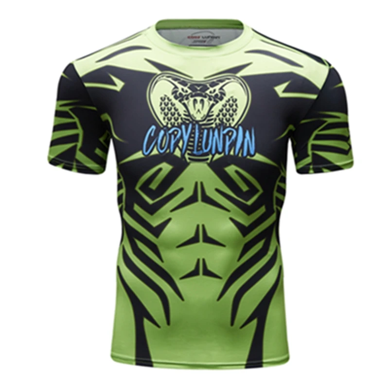 

Men 3D Print T shirt Man tights Tops Compression Shirts Quick Dry Fitness Tees For Male Tees Rashguard T-Shirt Lovemove