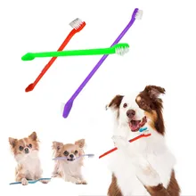 Пластиковая зубная щетка для кошек, собак, двухсторонняя зубная щетка с длинной ручкой для собак Teddy Husky