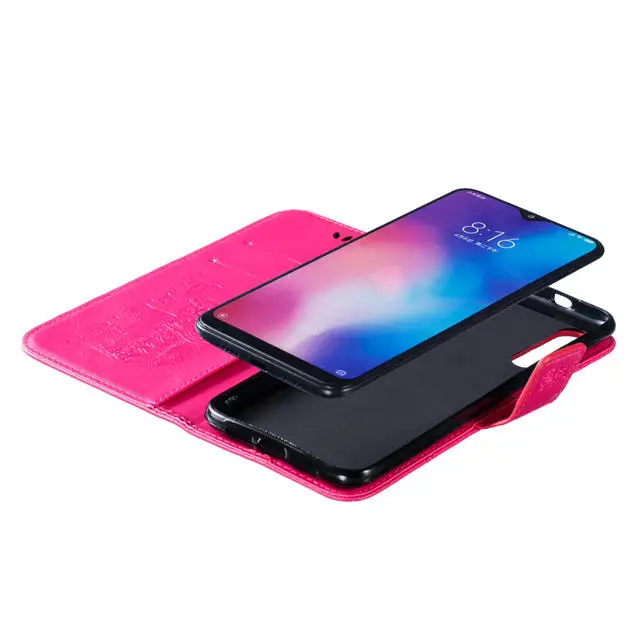 Чехол-книжка mi 9 с тисненым узором для Xiaomi mi 9, модный флип-чехол mi Play, роскошный чехол-книжка из искусственной кожи с отделением для карт и подставкой