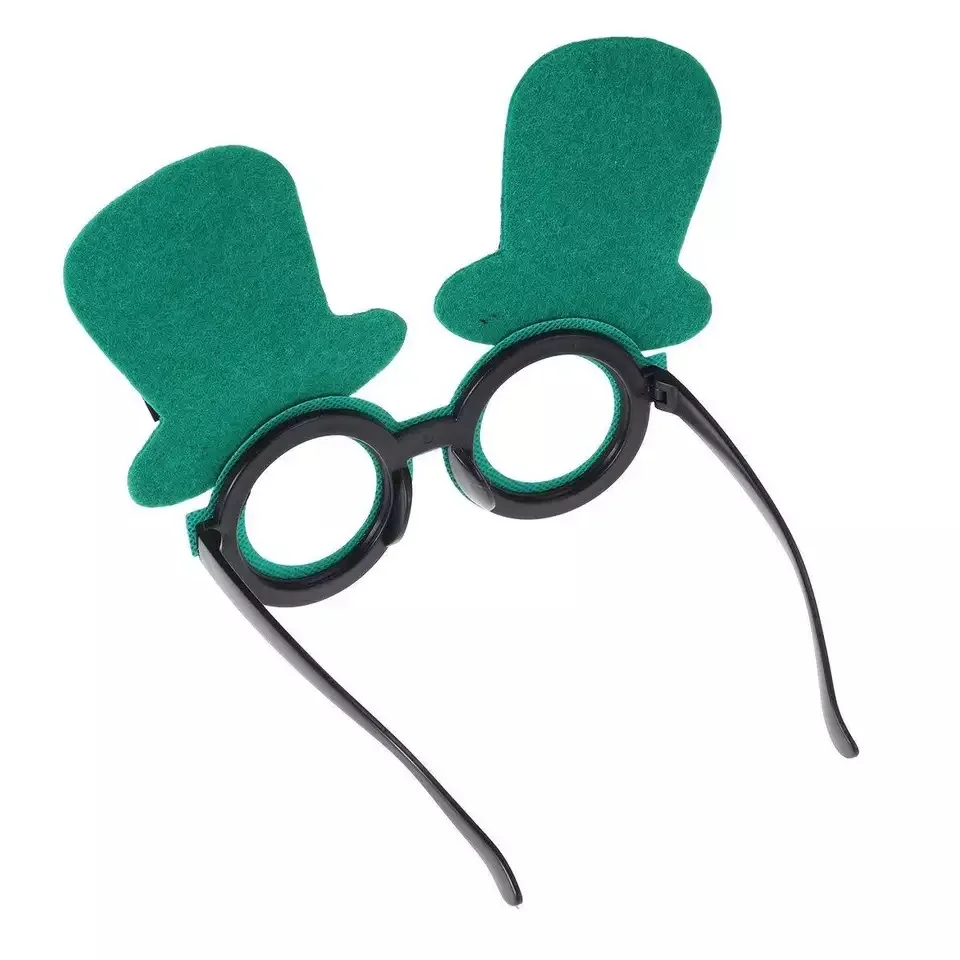 Ирландский праздник лук порошок очки Зеленый клевер шляпа st. Patrick праздничные
