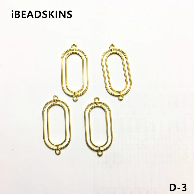 

New arrival! 35X17mm100pcs/lot gold color Zinc alloy geometry-shape charm connection for Earrings DIY( as shown)D-3