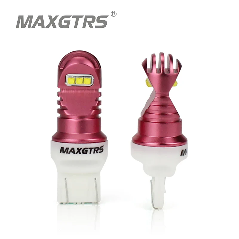 

MAXGTRS T20 7443 W21/5w Car Led Lights 6 Leds CREE Chip 12V 3800K 6000K White Reversing Brake Light Rear Fog Light Signal Lamp