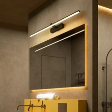 Luminária de parede moderna com lâmpada led 0.4m a 1.2m, arandela antiembaçante para decoração, banheiro, quarto, cabeceira