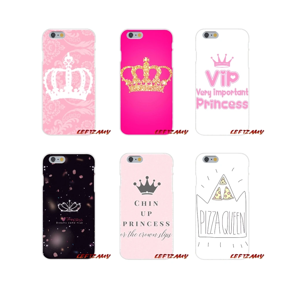 cheap PRINCESS Queen boss crown king For iPhone X XR XS MAX 4 4S 5 5S 5C SE 6 6S 7 8 Plus Accessories Phone Shell Covers
