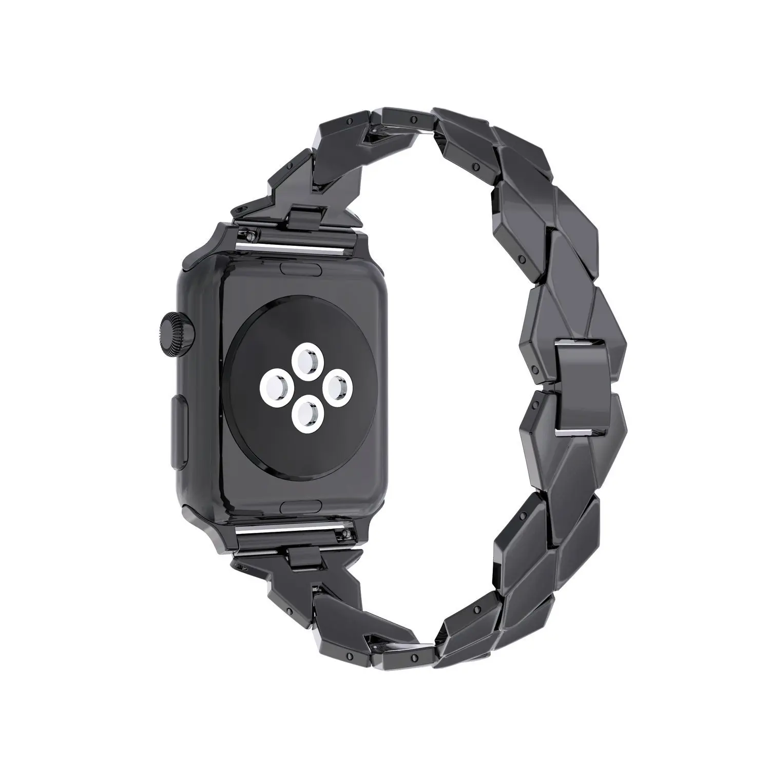 Ромб из нержавеющей стали ремешок для часов для Apple Series 4 3 2 1 38 мм 40 мм 42 мм 44 мм часы черный серебристый золотой ремешок для часов
