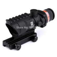 

Trijicon 2017 Black&tan color Tactical Good acog style 4x32 rifle scope red dot Red Optical fiber 20mm Rail