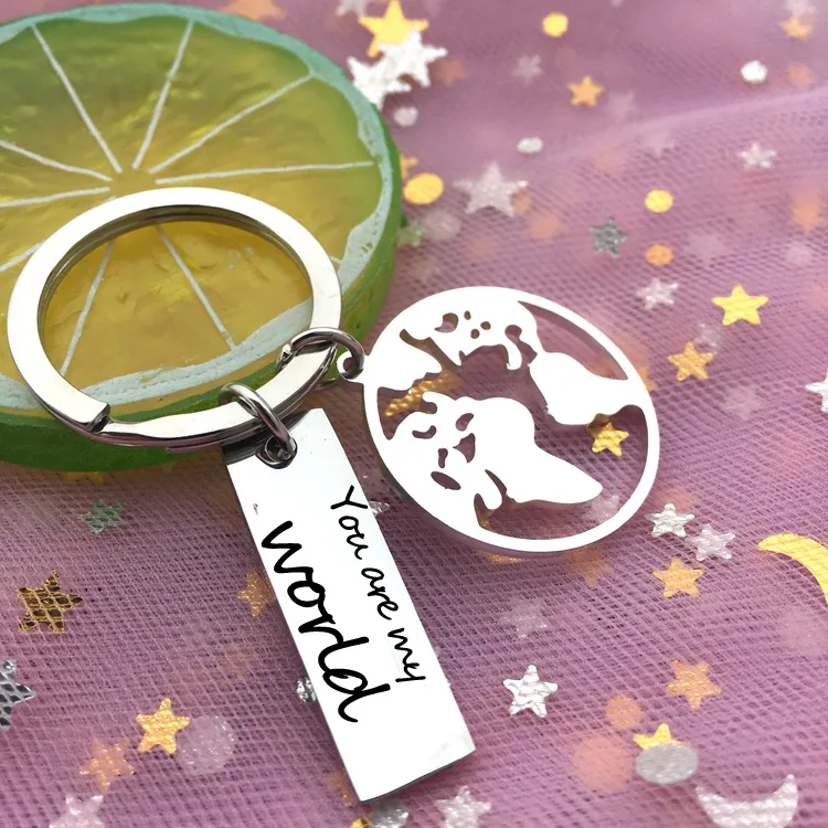 Брелок для ключей с надписью You are my World|Брелоки| |