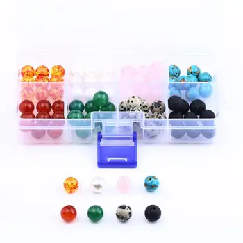 

10mm Agate Loose Bead Round Beads Combination Jewelry Findings Making Supplies Wholesale DIY Bracelets, Necklaces, Anklets
