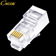 50pcs RJ11 RJ12 6P6C long body, telephone line connector FTP 6 core phone crystal head, modular plug shield copper shell new 100x 4 pin rj11 rj 11 6p4c modular telephone phone crystal plug connector high quality
