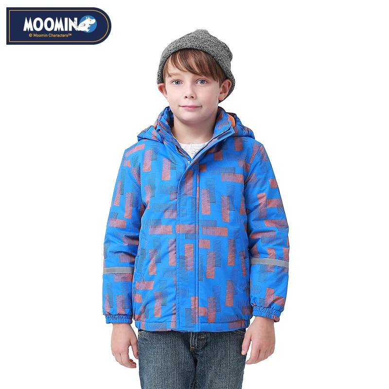 Moomin 2018 waterproof children winter jacket warm blue snowsuit zipper