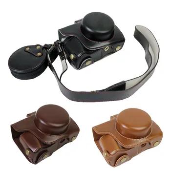 

Luxury PU Leather Camera Bag Case for Olympus EM10III E-M10III 14-42MM E-M10 Mark III Camera Cover with Battery Openning