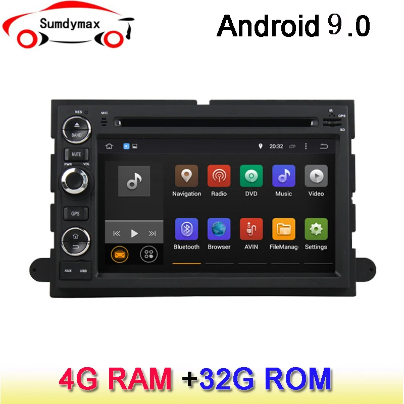 

7" car audio gps navigation player for ford fusion Explorer F950 Expedition Mustang Escape car radio android 9.0 octa core 4+32g