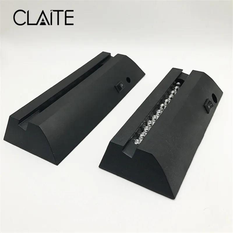 Светодиодный 3d светильник CLAITE с подставкой цоколь из хрустального стекла 10