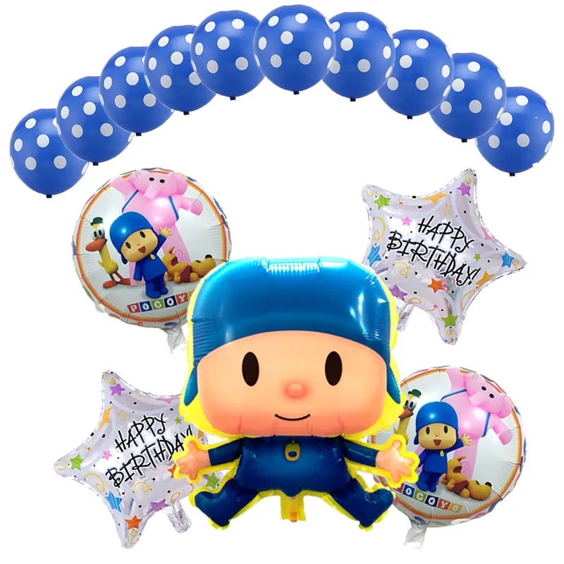 

Lucky 15pcs/lot Pocoyo Balloon For Birthday Party Wedding Decoration Cartoon Pocoyo Balloons Inflables Toys Boy Festa Baloes