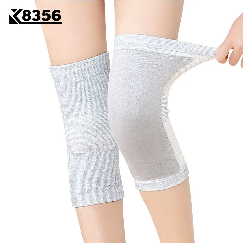 K8356 1 pair الخيزران الفحم الركبة الوسادات لياقة مرونة دافئ رجل إمرأة تشغيل الطائرة الرياضة السلامة حامي الركبة