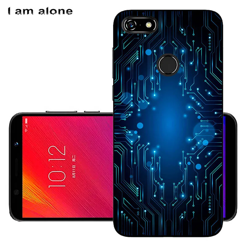 I am alone Phone Bags For Lenovo A5 5.45 inch Solf TPU Fashion Cute Color Paint Mobile Cases For Lenovo A5 Shell Shipping Free