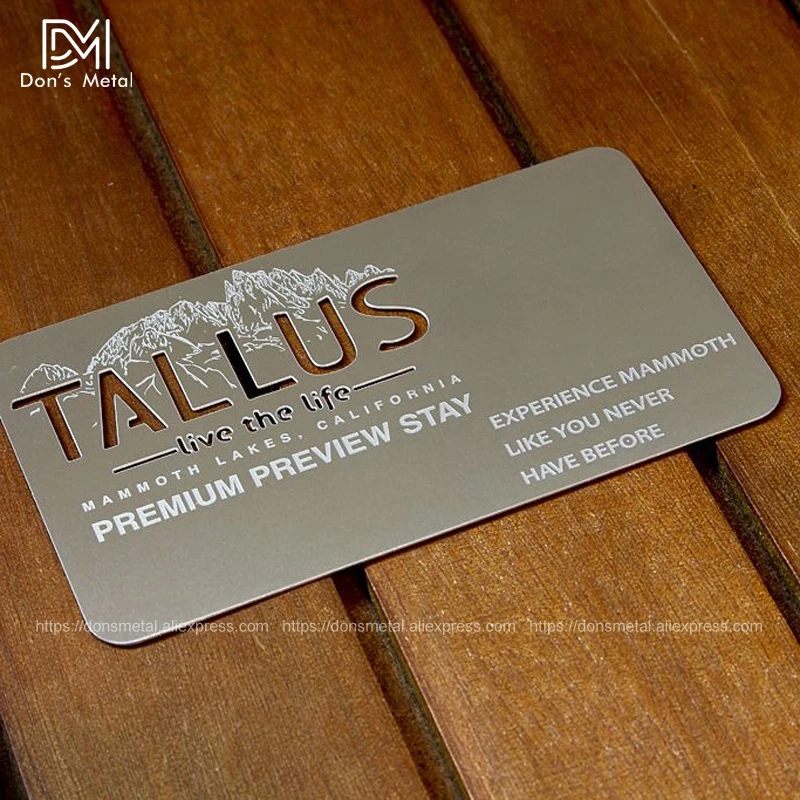 High - grade metal business card metal membership card custom personalized business card design stainless steel business card 