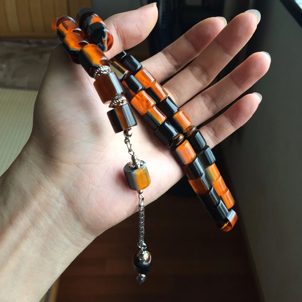 Имитация янтаря цвет смолы материал исламские молитвенные Бусы Tasbih мусульманские misbaha tasbeeh sibha masbaha tesbih