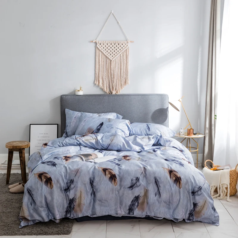 

100% egypt Cotton Bedlinen Luxury bedclothes King Queen double size bedcover Doona duvet cover sheet pillowcase 4pc bedding set