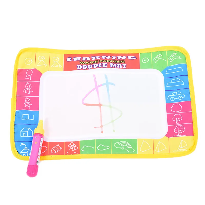 

29*19cm Partable Mini Size Magic Water Painting Doodle Mat & 1 Magic Pen Water Drawing Board Baby Kids Drawing Toys Board Toys