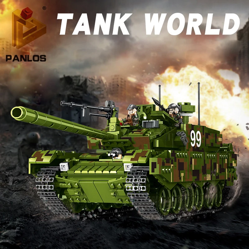 

PANLAS Military 632002 1339pcs TYPE 99 Main Battle Tank Building Blocks Bricks Toy For Children Toys Hobbies Legoing Compatible