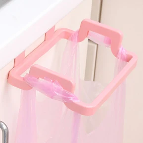 1 шт. подвесной держатель для мусорного мешка Papelera стеллаж для мусора шкаф для хранения тряпичная вешалка мусорное ведро новое поступление - Цвет: Pink