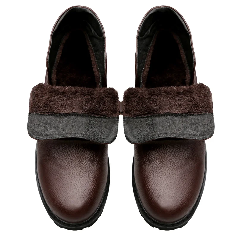 Очень теплые мужские ботинки, два стиля, осенне-зимняя обувь высокого качества, мужская обувь ручной работы в стиле ретро, зимние ботинки из