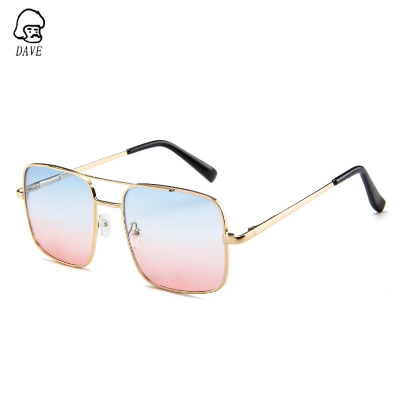 

DAVE Brand Classic Square Sunglasses Women Retro Metal Frame Sun Glasses Fashion Oversized Eyewear Ladies Oculos de Sol UV400
